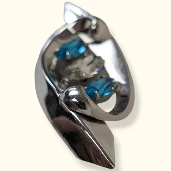 🍁Vintage Bond Boyd 925 Rhinestone Brooch - Picture 3 of 6